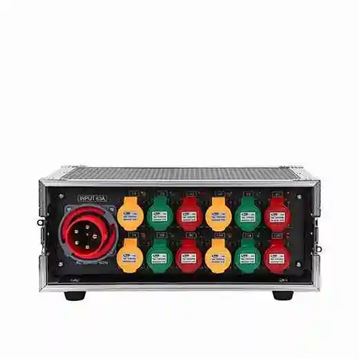 Portable 63A 5PIN Input 12 Road 16A Waterproof Output Power Distributor Power Box Power Distribution
